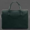 Кожаный чехол-сумка с ручками для ноутбука 13" (зеленый)
