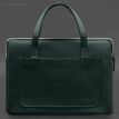 Кожаный чехол-сумка с ручками для ноутбука 13" (зеленый)