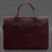 Кожаный чехол-сумка с ручками для ноутбука 13" (бордовый)