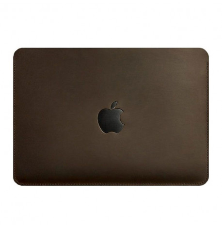 Кожаный чехол Up для MacBook Pro 14'' (темно-коричневый) кожа Crazy Horse