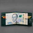 Мужское кожаное портмоне с зажимом 13.1 (зеленое)