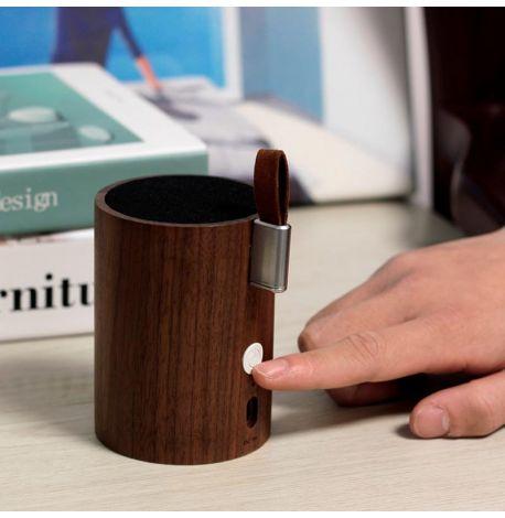 Портативна Bluetooth колонка зі світильником Gingko Drum (горіх)