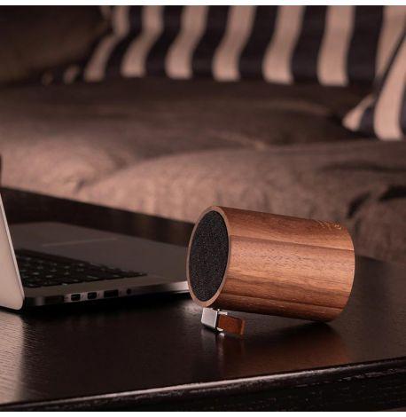 Портативна Bluetooth колонка зі світильником Gingko Drum (горіх)