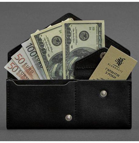 Кошелек женский из натуральной кожи Керри 1.0 (черный) кожа Krast