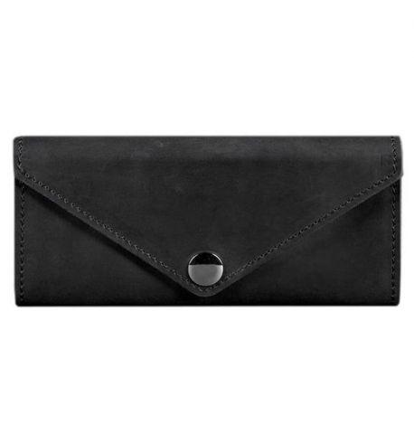 Кошелек женский из натуральной кожи Керри 1.0 (кожа Crazy Horse) черный