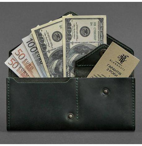 Кошелек женский из натуральной кожи Керри 1.0 (зеленый) кожа Crazy Horse