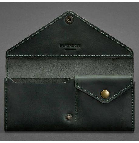 Кошелек женский из натуральной кожи Керри 1.0 (зеленый) кожа Crazy Horse