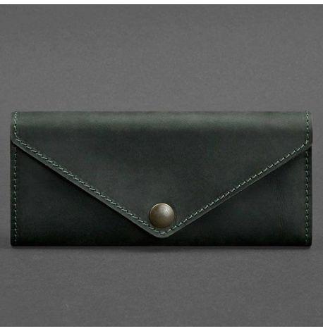 Кошелек женский из натуральной кожи Керри 1.0 (зеленый) кожа Crazy Horse