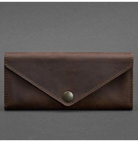 Кошелек женский из натуральной кожи «Керри» 1.0 (темно-коричневый) кожа Crazy Horse