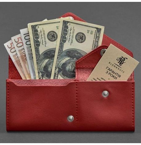 Гаманець жіночий з натуральної шкіри «Керрі» 1.0 (червоний)