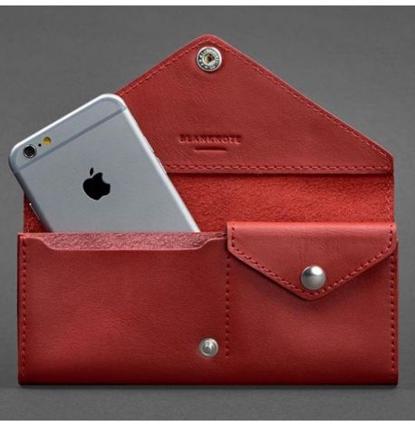 Гаманець жіночий з натуральної шкіри «Керрі» 1.0 (червоний)