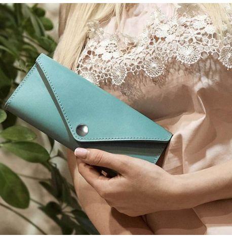 Кошелек женский из натуральной кожи «Керри» 1.0 (бирюзовый)