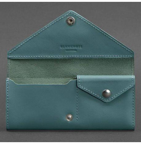 Кошелек женский из натуральной кожи «Керри» 1.0 (бирюзовый)