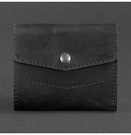 Кошелек женский из натуральной кожи 2.1 (черный) кожа Crazy Horse