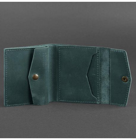 Кошелек женский из натуральной кожи 2.1 (зеленый) кожа Crazy Horse