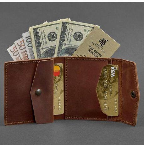 Гаманець жіночий з натуральної шкіри 2.1 (світло-коричневий) шкіра Crazy Horse