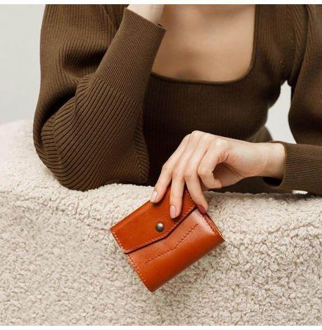 Гаманець жіночий з натуральної шкіри 2.1 (світло-коричневий)