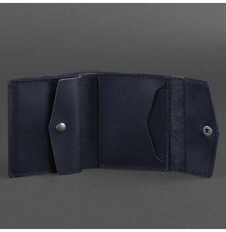 Кошелек женский из натуральной кожи 2.1 (темно-синий)