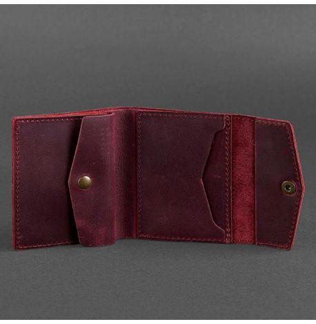 Гаманець жіночий з натуральної шкіри 2.1 (бордовий) шкіра Crazy Horse