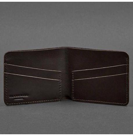 Портмоне из натуральной кожи мужское 4.1 (темно-коричневое) кожа Krast