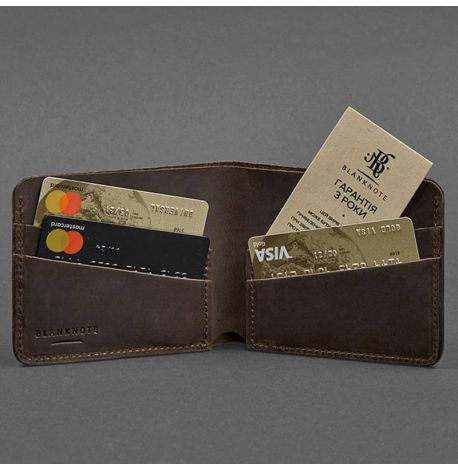 Портмоне з натуральної шкіри чоловіче 4.1 (темно-коричневий) шкіра Crazy Horse