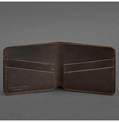 Портмоне з натуральної шкіри чоловіче 4.1 (темно-коричневий) шкіра Crazy Horse