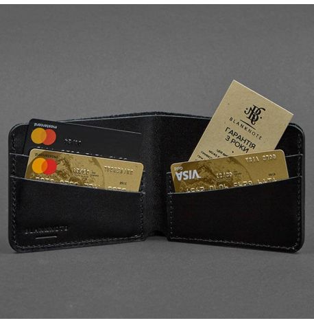 Портмоне з натуральної шкіри чоловіче 4.1 (вугільно чорне)