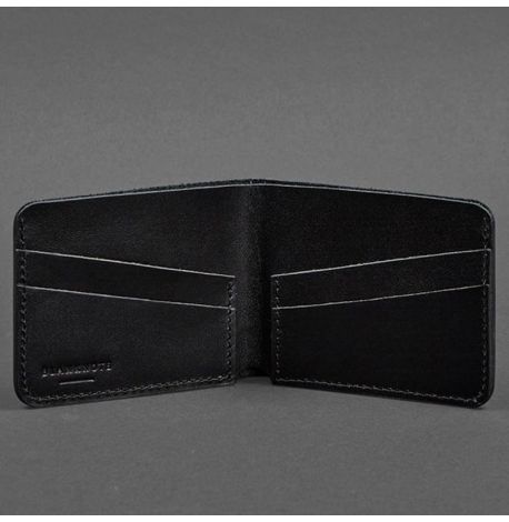 Портмоне з натуральної шкіри чоловіче 4.1 (вугільно чорне)