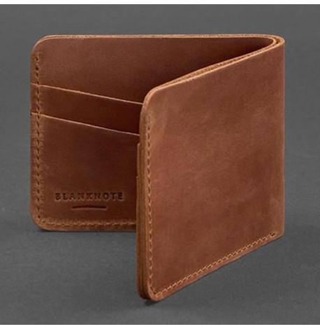 Портмоне з натуральної шкіри чоловіче 4.1 (світло-коричневе) шкіра Crazy Horse