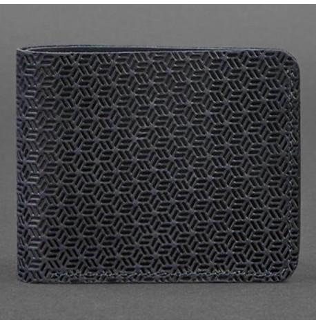 Портмоне з натуральної шкіри чоловіче 4.1 Карбон (темно-синее)