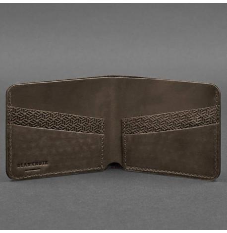 Портмоне з натуральної шкіри чоловіче 4.1 Карбон (темно-коричневе)