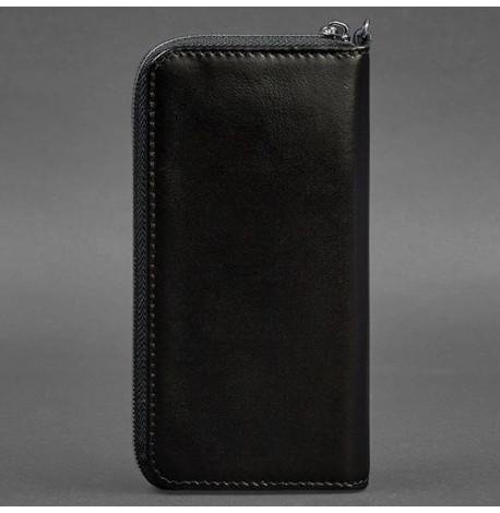 Портмоне з натуральної шкіри на блискавці 6.1 (чорне)