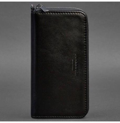 Портмоне з натуральної шкіри на блискавці 6.1 (чорне)