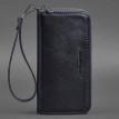Портмоне з натуральної шкіри на блискавці 6.1 (темно-синє)