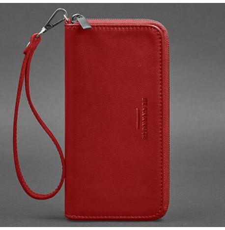 Портмоне з натуральної шкіри на блискавці 6.1 (червоне)
