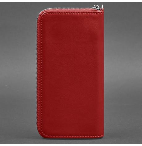 Портмоне з натуральної шкіри на блискавці 6.1 (червоне)