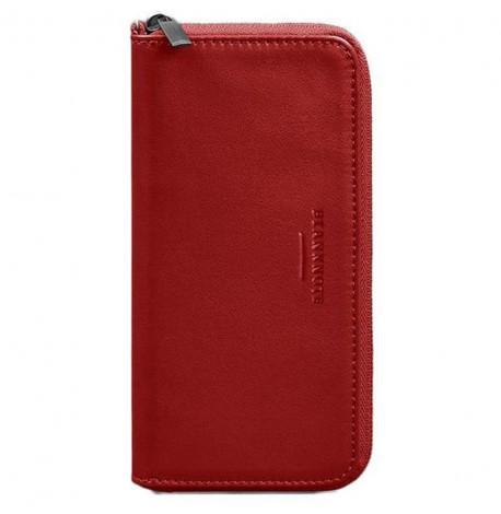 Портмоне з натуральної шкіри на блискавці 6.1 (червоне)
