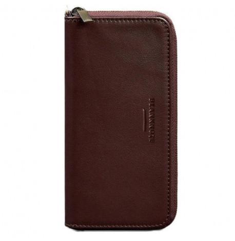 Портмоне из натуральной кожи на молнии 6.1 (бордовое)
