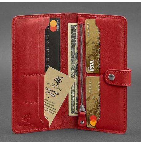 Портмоне из натуральной кожи 7.0 (красное)