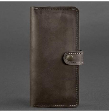 Портмоне з натуральної шкіри 7.0 (темно-коричневе) шкіра Crazy Horse