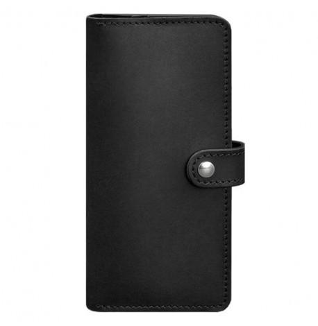 Портмоне з натуральної шкіри 7.0 (чорний) шкіра Crazy Horse