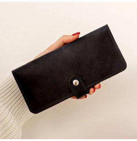 Портмоне з натуральної шкіри 7.0 (чорний) шкіра Crazy Horse