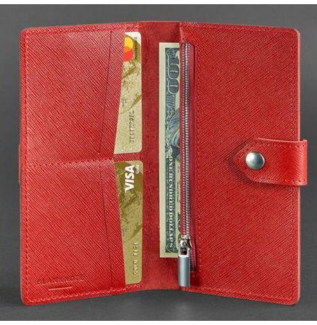 Портмоне з натуральної шкіри 3.1 Saffiano (червоне)