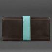 Портмоне з натуральної шкіри 3.0 (коричневе-бірюзове)