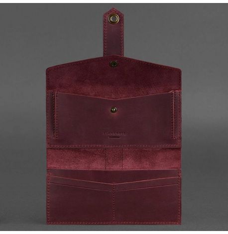 Портмоне из натуральной кожи 3.0 (бордовое) кожа Crazy Horse