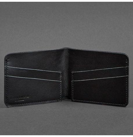 Портмоне из натуральной кожи мужское 4.1 (кожа krast) черное