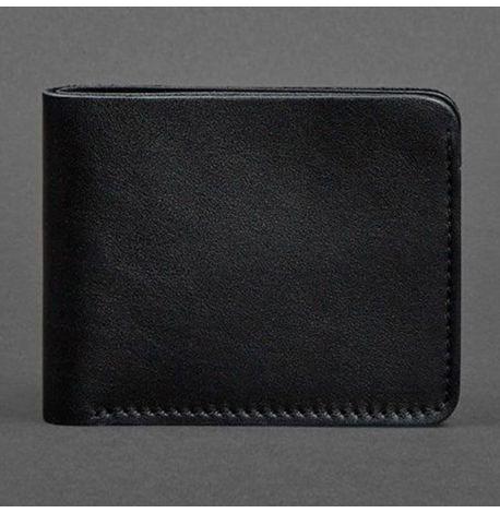 Портмоне из натуральной кожи мужское 4.1 (кожа krast) черное