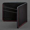 Портмоне з натуральної шкіри чоловіче 4.1 (чорне з червоним)