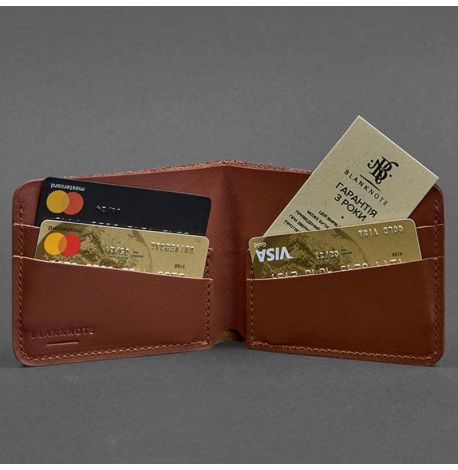 Портмоне из натуральной кожи мужское 4.1 (светло-коричневое)