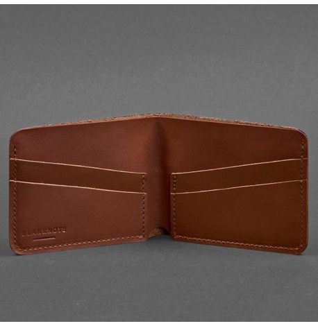 Портмоне из натуральной кожи мужское 4.1 (светло-коричневое)